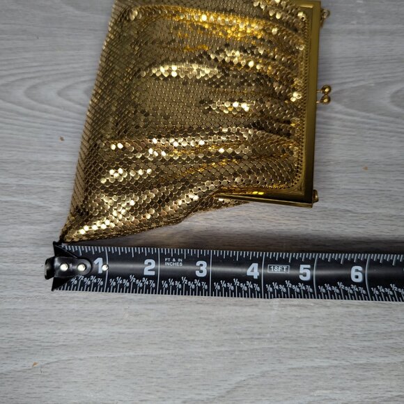 Vintage Whiting & Davis Gold Metal Mesh Handbag w/Original Comb, Change Purse - Picture 11 of 16